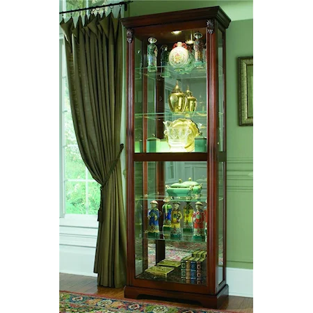 Victorian Cherry Two Way Sliding Door Curio